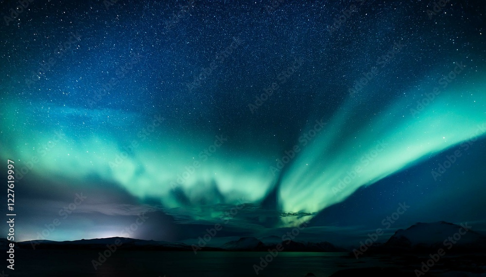 aurora borealis over the mountains aurora borealis over the mountains