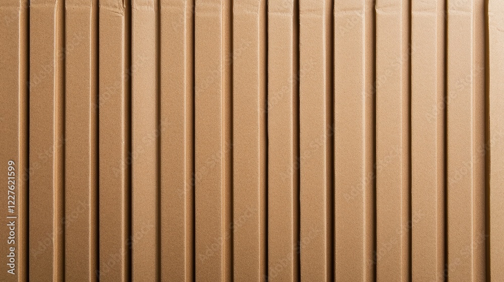 Naklejka premium Textured Horizontal Cardboard Background with Grooves for Creative Design and Packaging Applications