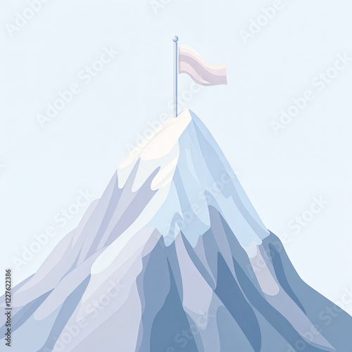 Achievement Icon: Flag on Snowy Mountain Peak