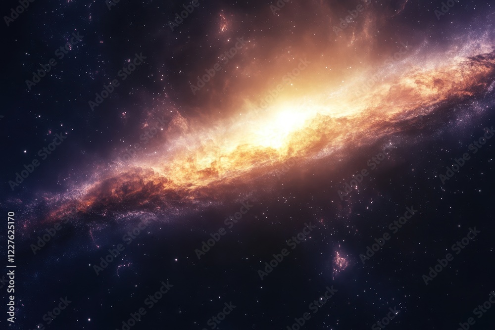 Fototapeta premium Cosmic explosion of stars in the distant universe captured in vivid detail