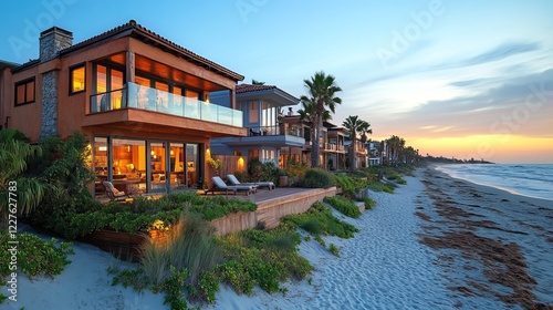 Charming Beach House Nestled on Coastal Shoreline Overlooking Expansive Ocean Waves and Soft Sandy Beach Creating a Relaxing Getaway Perfect for Family Retreats and Romantic Escapes by the Sea