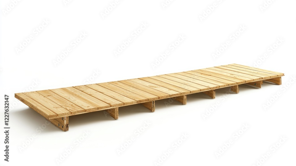 Large Wooden Ramp Featuring Simple Design on Clean White Background Suitable for Various Applications and Settings Large Wooden Ramp Featuring Simple Design on Clean White Background Suitable for Various Applications and Settings
