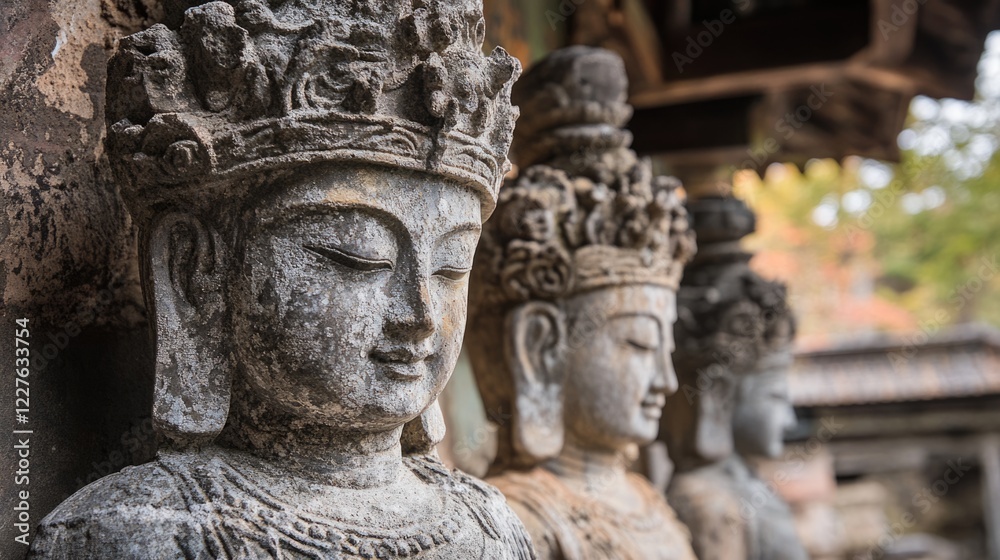 Ancient sculptures in historical ruins highlighting exceptional craftsmanship and artistic heritage Ancient sculptures in historical ruins highlighting exceptional craftsmanship and artistic heritage