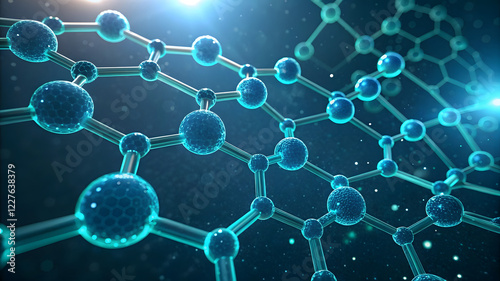 Exploring molecular structures in science labs research facility digital illustration high-tech close-up innovation