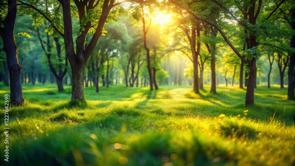 Animated Tilt-Shift Forest Clearing: Sunlit Meadow, Miniature Landscape