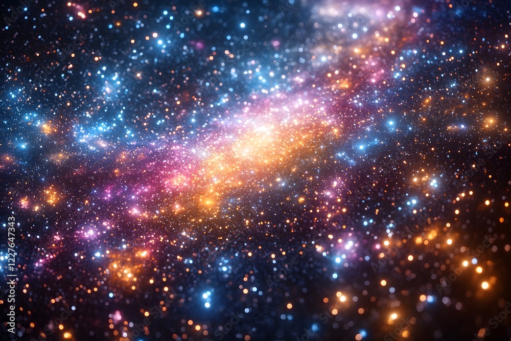 Fototapeta premium Vibrant Cosmic Galaxy with Stars and Nebulae for Astronomy and Space Themes