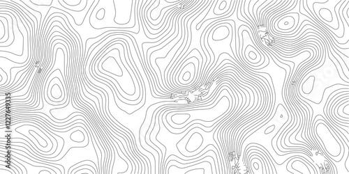 Abstract topographic contours map background .Topographic background and texture, monochrome image. Topography and geography map grid abstract backdrop. Business concept. Topography map concept.