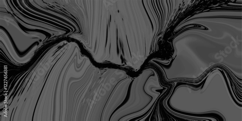 Abstract black & white silk and liquid marble background. Trendy dark liquid marble style. Acrylic painting with grey gradient Design Projects and Text. Beautiful drawing with the divorces and wavy