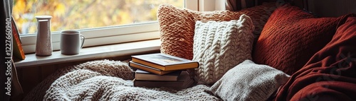 Cozy Reading Nook with Autu...