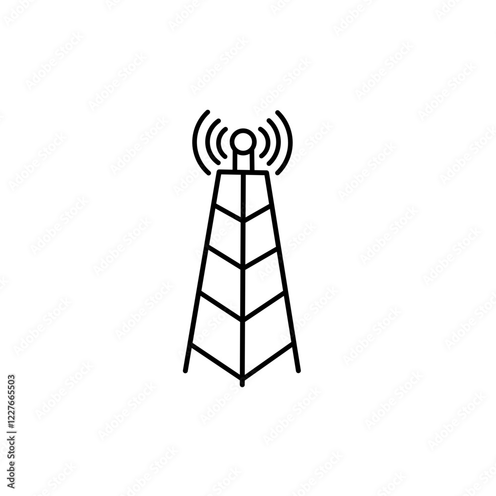 Network and communication tower icons vector illustration. Network and communication tower icons vector illustration.