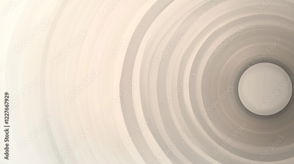 Fototapeta premium Abstract background featuring concentric circles in a soft, light palette creating a subtle, modern design