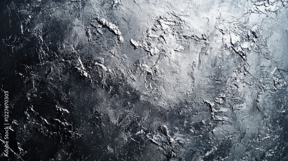 Obraz premium Abstract Metallic Textured Background in Silver and Black with a Minimalist Design for Modern Artwork and Digital Projects