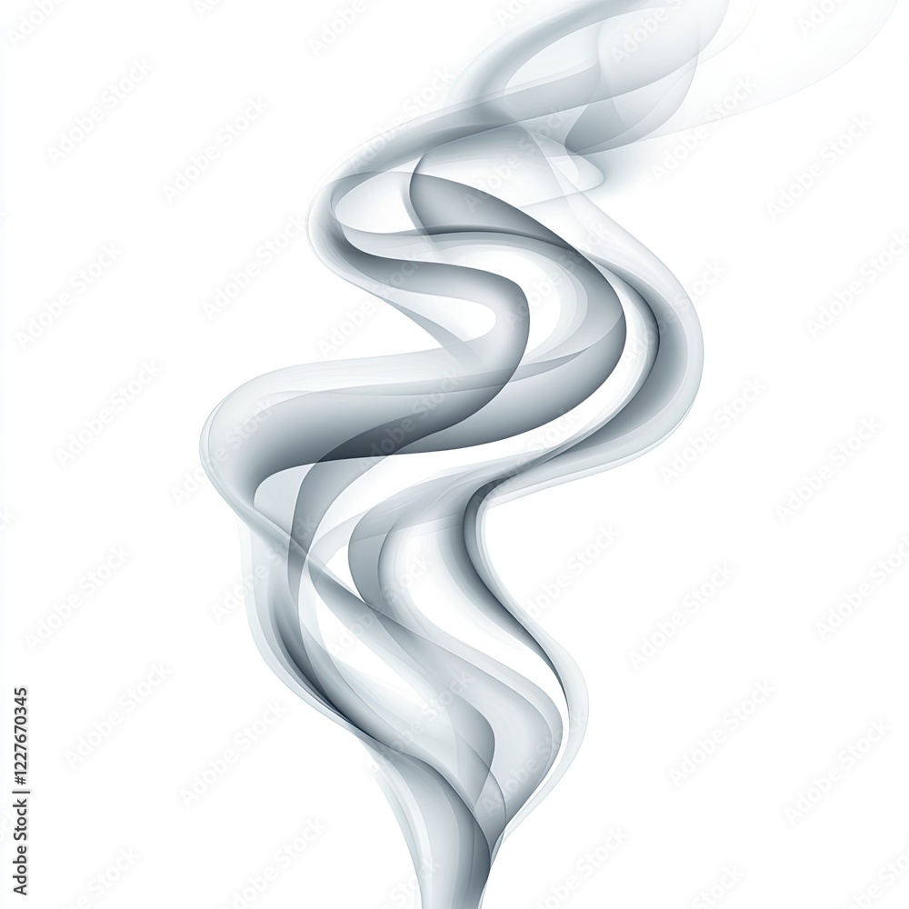Flowing Abstract Smoke Design in Soft Gray and White Tones on a Minimalist Background Flowing Abstract Smoke Design in Soft Gray and White Tones on a Minimalist Background