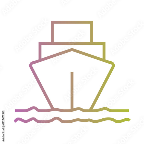 Naval Ship Icon Design