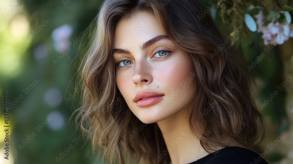 Natural Makeup Look Featuring Soft Glam and Luminous Skin in Outdoor Setting Natural Makeup Look Featuring Soft Glam and Luminous Skin in Outdoor Setting
