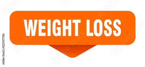 weight loss sticker. weight loss sign on transparent background