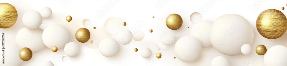 Fototapeta premium Tech geometric background featuring abstract golden and grey circles