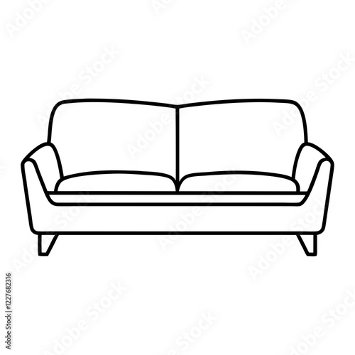 sofa isolated on white background