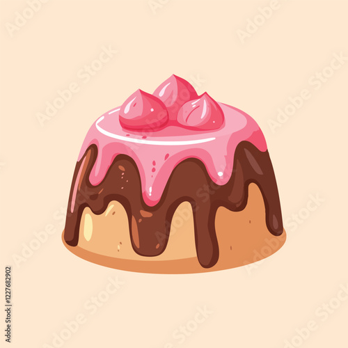 Pastry Cake Food Vector illustration 