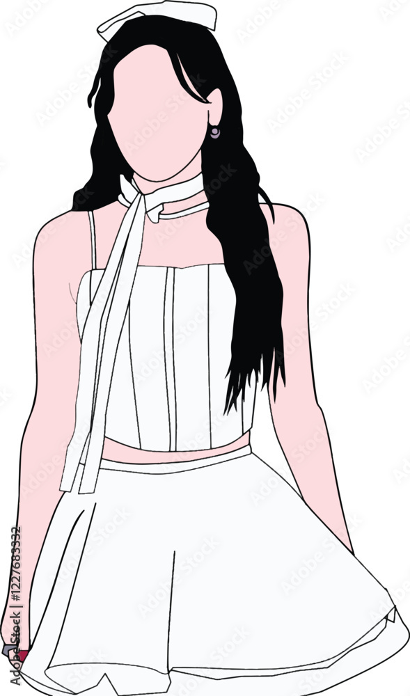 A digital art illustration featuring a stylish woman dressed in chic and minimalistic attire, embodying elegance and modern fashion aesthetics. A digital art illustration featuring a stylish woman dressed in chic and minimalistic attire, embodying elegance and modern fashion aesthetics.