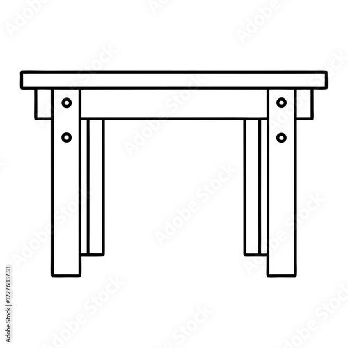 vector illustration of a wooden door