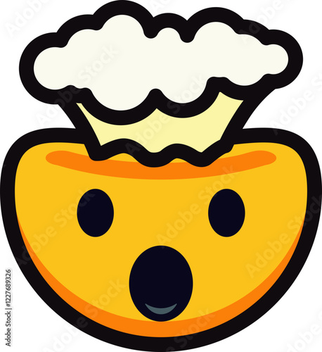 Yellow emoji with exploding head expression, depicting shock or amazement.