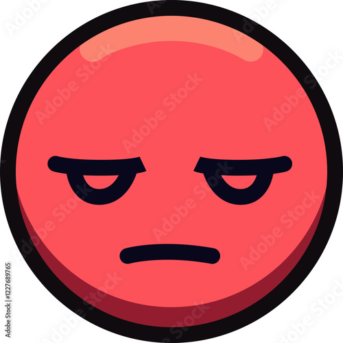 Red angry emoji face with frown and furrowed brows.