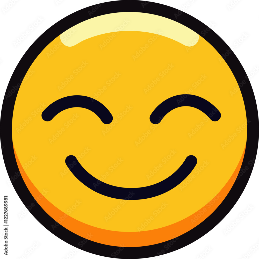 A smiling emoji with closed eyes and a cheerful expression. A smiling emoji with closed eyes and a cheerful expression.