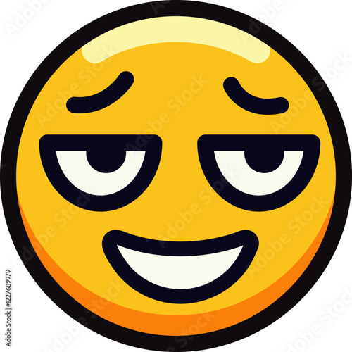 Smug emoji with a confident and satisfied facial expression.