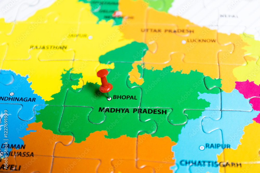 Fototapeta premium Political map of India