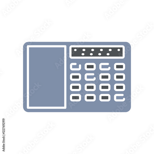 Control panel flat line icon