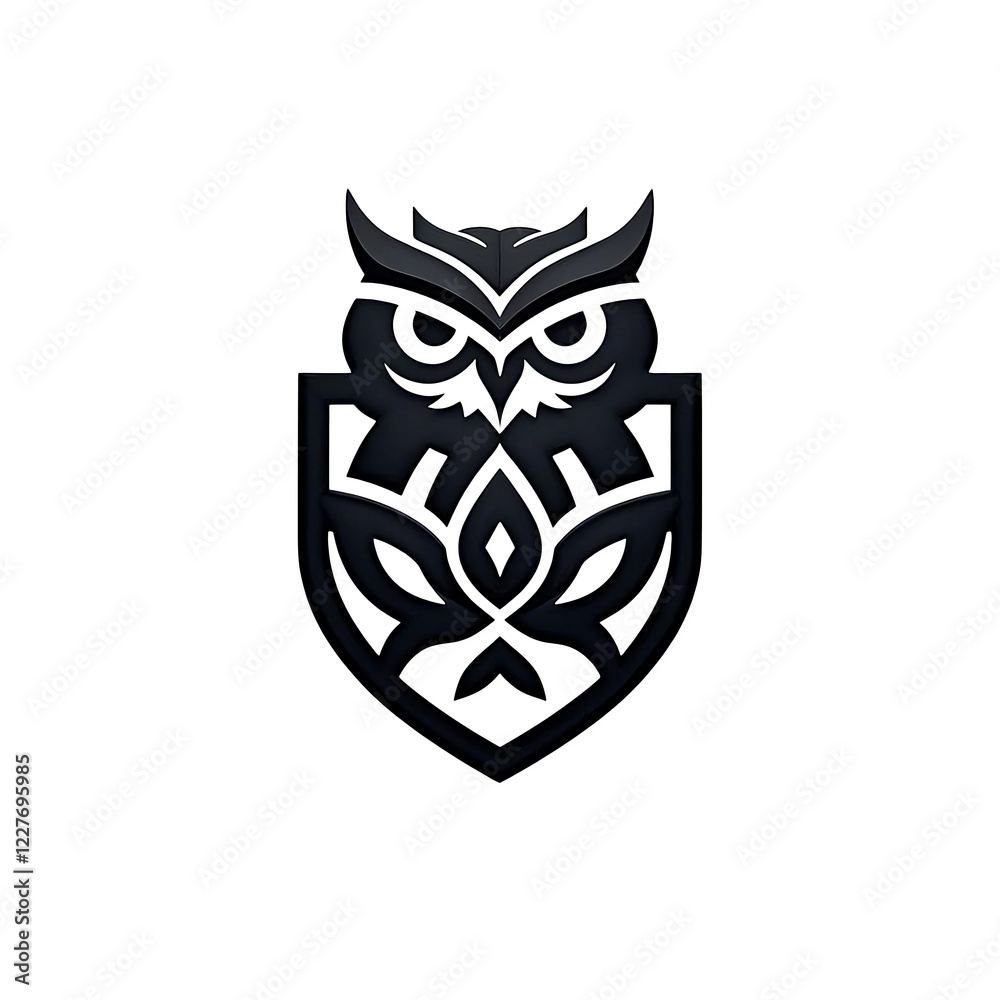 Obraz premium Abstract Owl Logo with Modern and Elegant Design