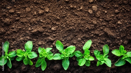 Agroecological Food Production Sustainable Agriculture Soil Health with Space for Text Empty Background for Ads and Promotions photo