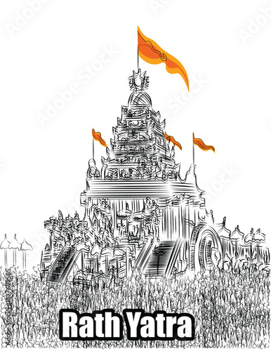 Rath Yatra festival (locally called Ratha Yatra) is based around the worship of Lord Jagannath, Balabhadra and Subhadra on Chariot