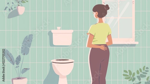 Frequent Urination Concept in Pregnancy - Female Health