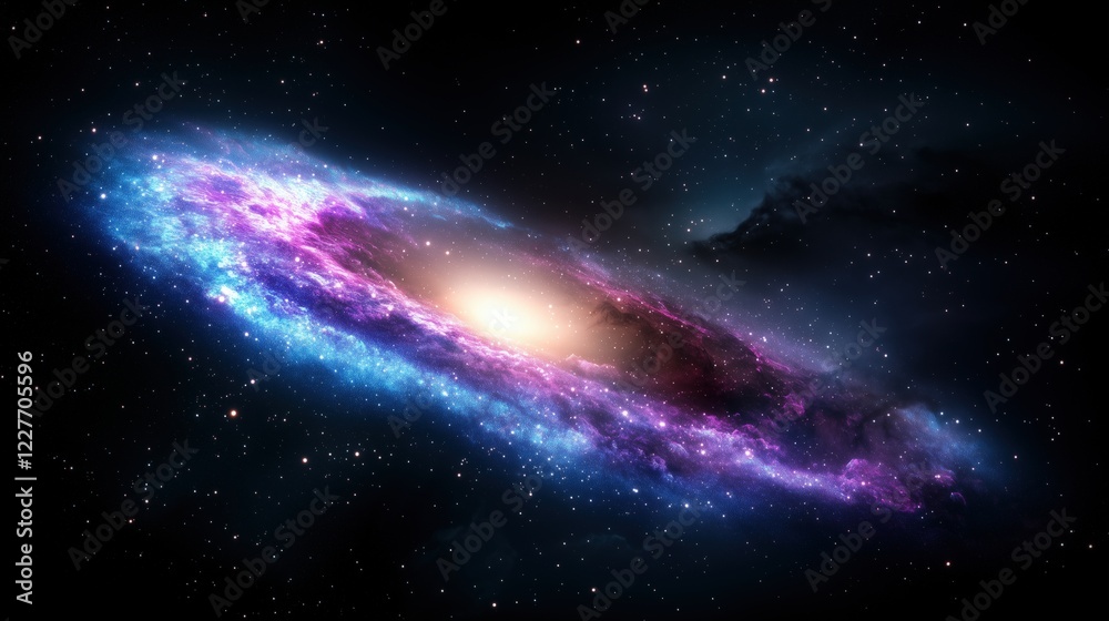 Obraz premium A Celestial Dance of Vibrant Nebulae in the Depths of Space