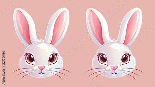 Playful Bunny Face Masks with Rabbit Ears and Cute Eyes