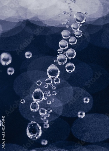 bubbles on blue