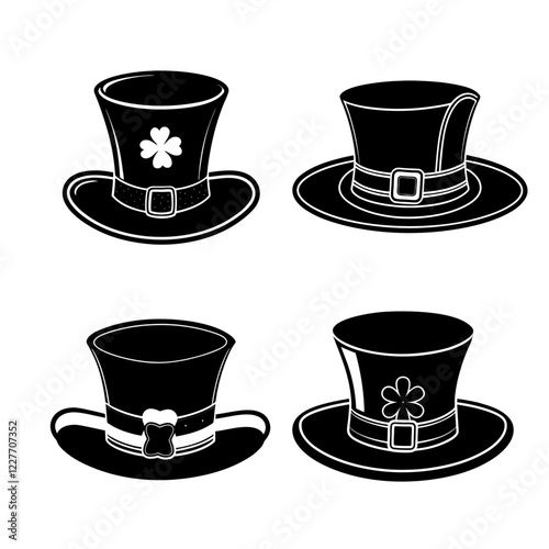 Leprechaun Hats Vector Illustration & Clipart Design photo