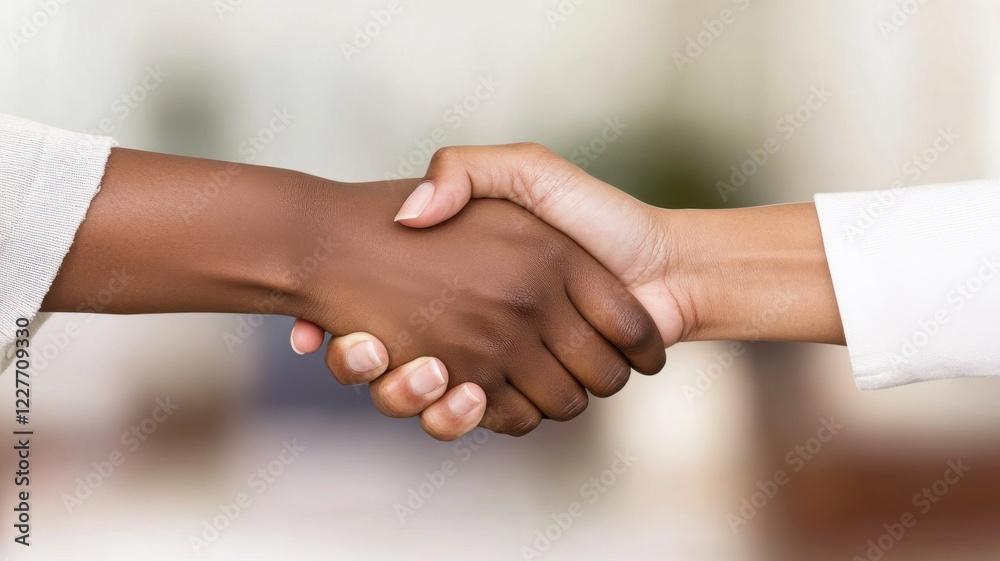 Two hands engaged in a handshake, symbolizing collaboration, trust, and partnership in a professional setting. Two hands engaged in a handshake, symbolizing collaboration, trust, and partnership in a professional setting.