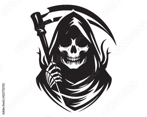 grim reaper with white back ground