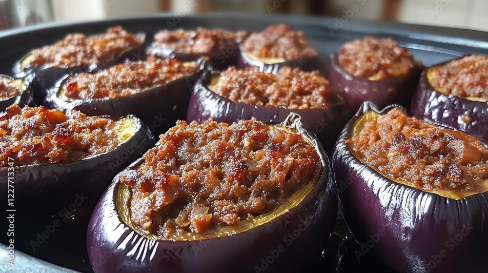 Stuffed Eggplants with Savory Minced Meat Filling Perfect for Family Meals and Gatherings Stuffed Eggplants with Savory Minced Meat Filling Perfect for Family Meals and Gatherings