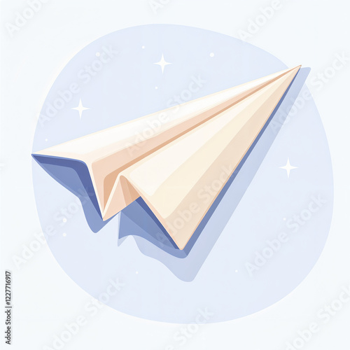 Paper Airplane with a Minimalistic Aesthetic