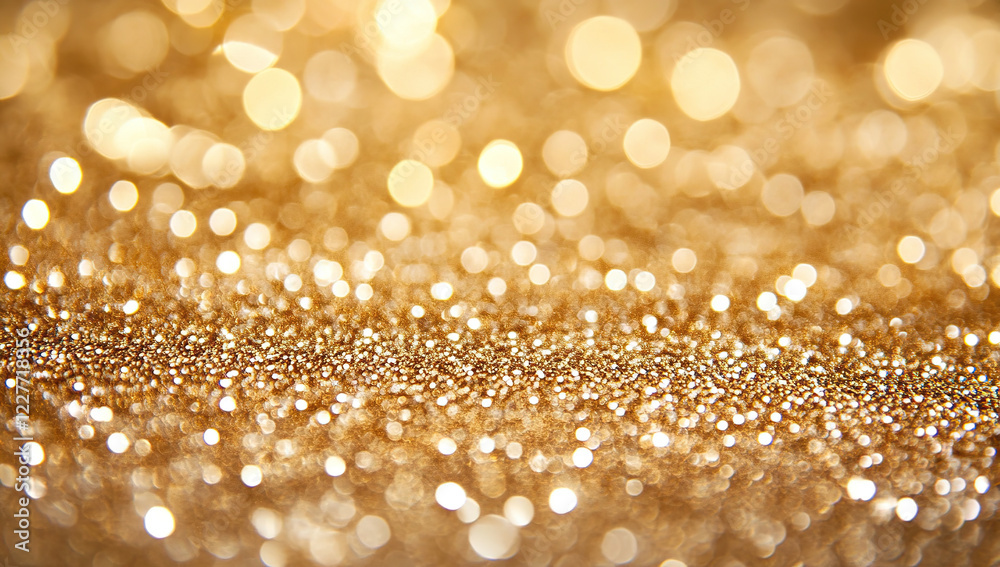Festive Golden Bokeh Glittering Lights Close-Up, Sparkling Dreamy Background for Celebration Events Festive Golden Bokeh Glittering Lights Close-Up, Sparkling Dreamy Background for Celebration Events