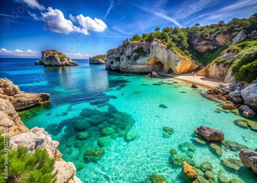 Cala Biriola Sardinia: Stunning Coastal Cliffs, Turquoise Waters, High-Resolution Stock Photo