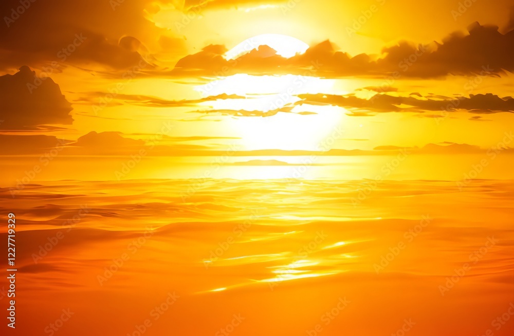Fototapeta premium 空, 夕焼け, 太陽, 自然, 雲, 日の出, 雲, 赤, オレンジ, 風景, 光, 