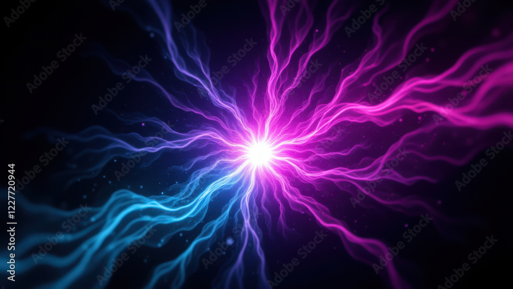 Futuristic energy blast with vibrant colors. Futuristic energy blast with vibrant colors.
