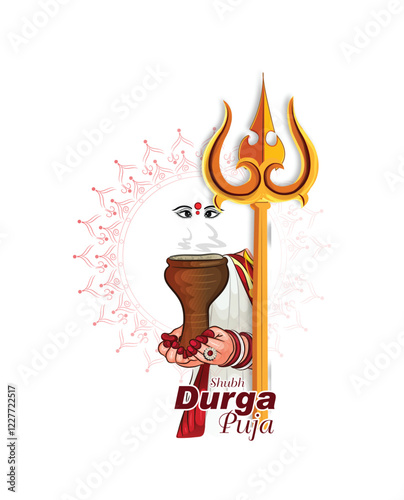 Happy Durga Puja, Subh Navratri,Garba Night Indian religious header banner 