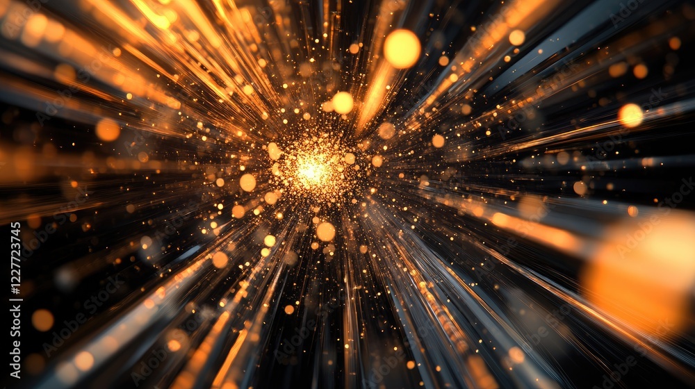 Dynamic metallic abstract background featuring radiant orange sparks and accelerated lines creating a sense of movement and energy. Dynamic metallic abstract background featuring radiant orange sparks and accelerated lines creating a sense of movement and energy.