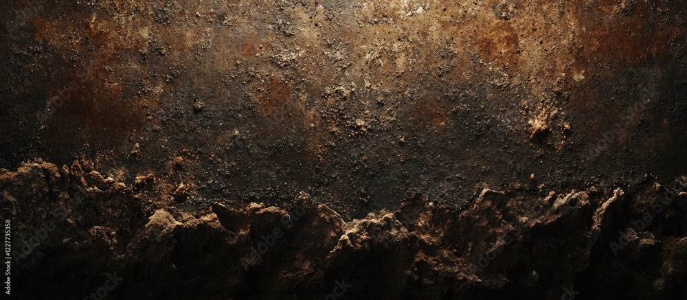 Textured Deep Soil Surface with Empty Copy Space for Personalization and Design Applications Textured Deep Soil Surface with Empty Copy Space for Personalization and Design Applications